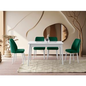 Lotus - 1124 White Extendable Dining Table