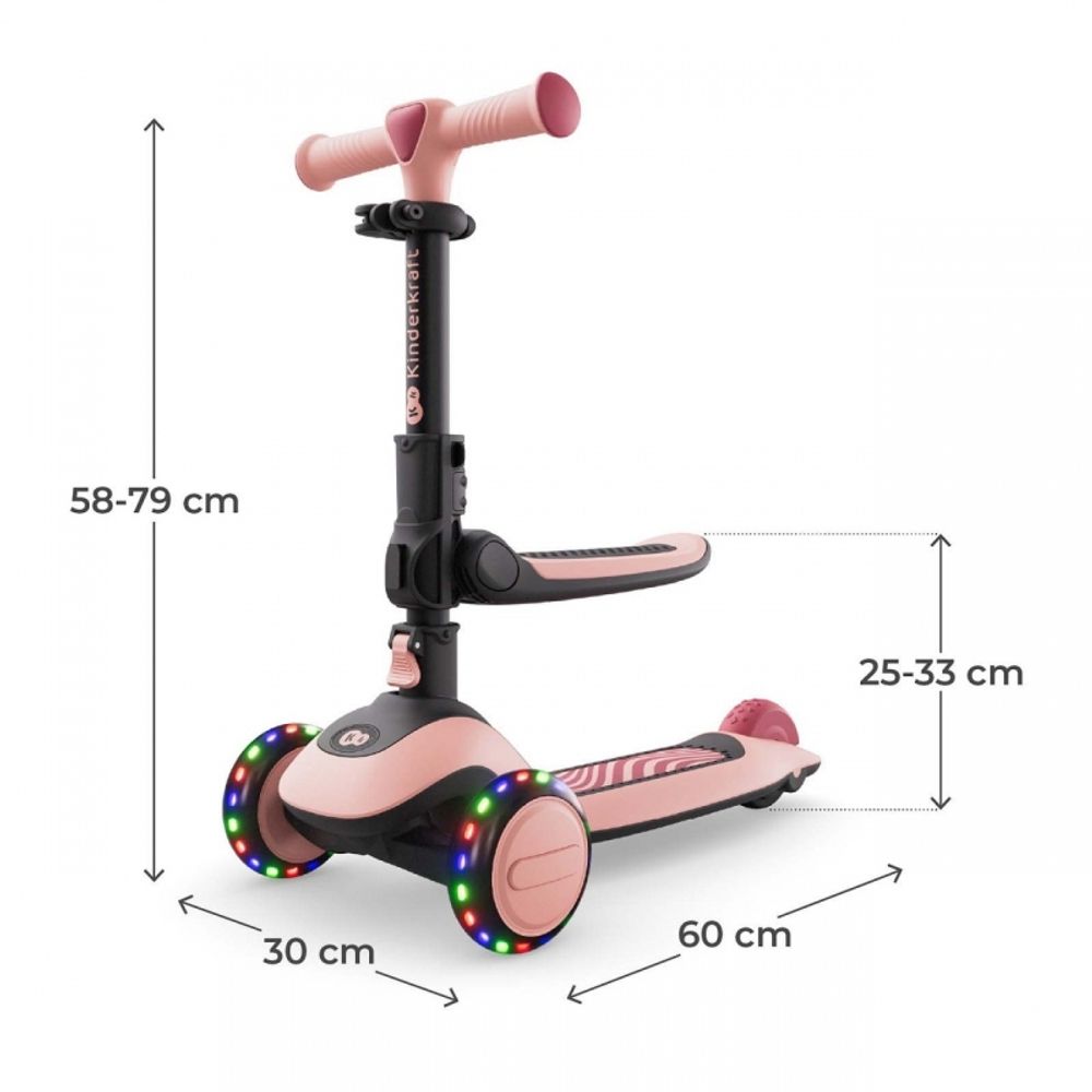Kinderkraft Romobil Halley 2, Pink slika 2