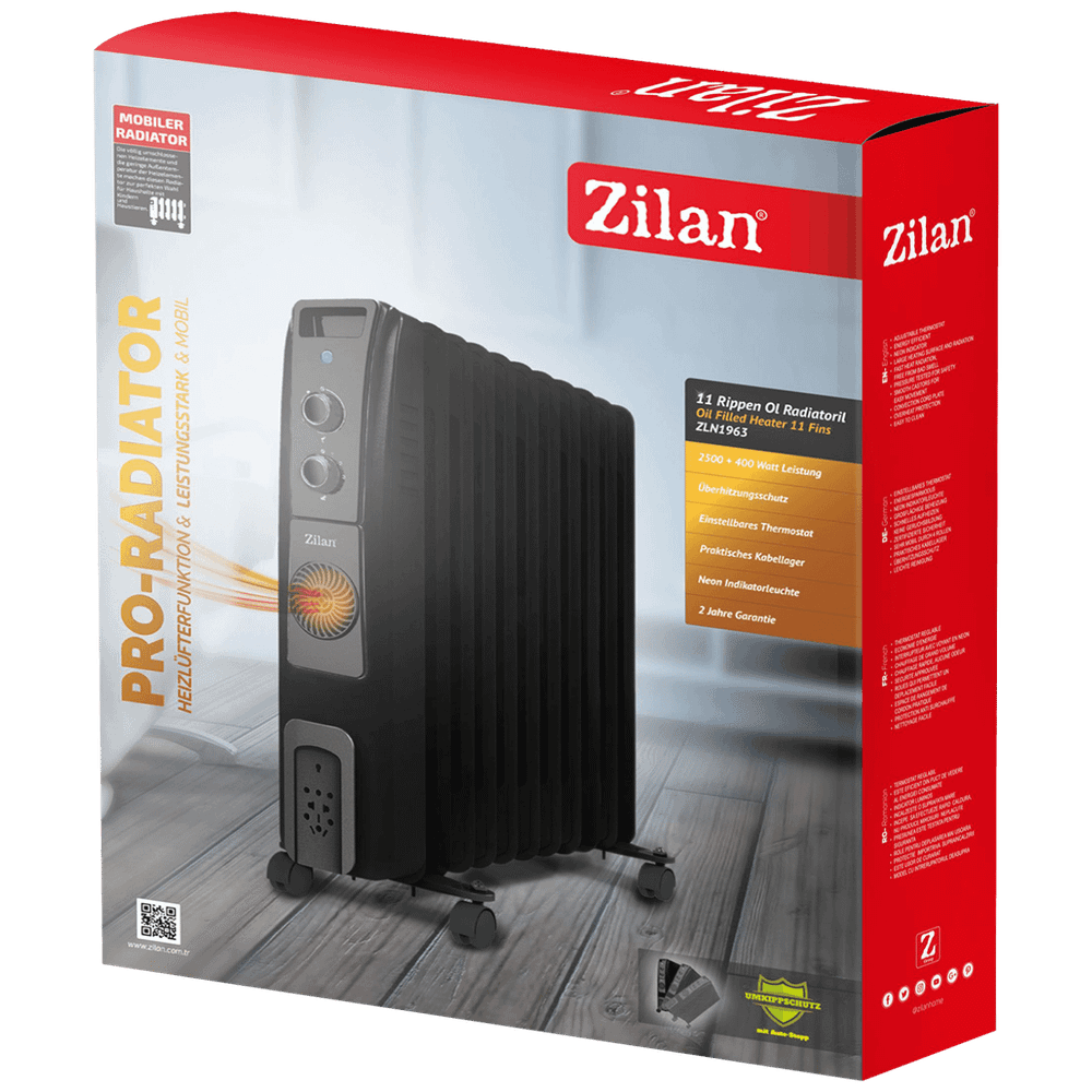 Zilan Radijator uljni + ventilator, 2500 +400 W, 11 rebara - ZLN1963 slika 2