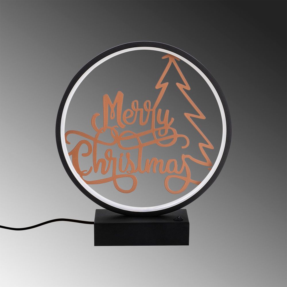 XMAS2 Crna i Bakrena Stočna Lampa slika 5