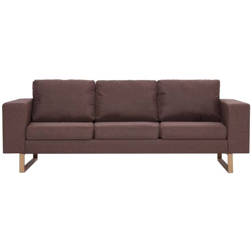 2-dijelni set sofa od tkanine smeđi slika 24