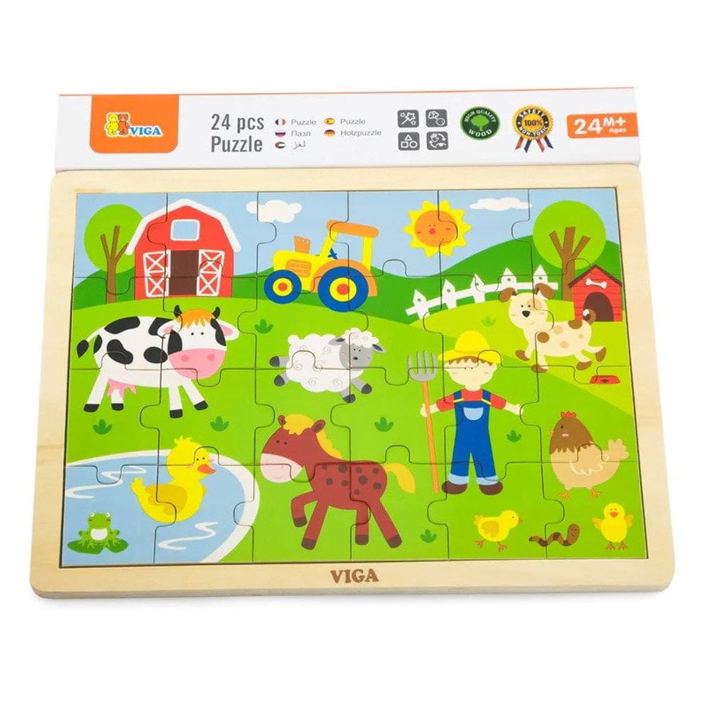 Viga Drvene puzzle domaće životinje, 24kom slika 1