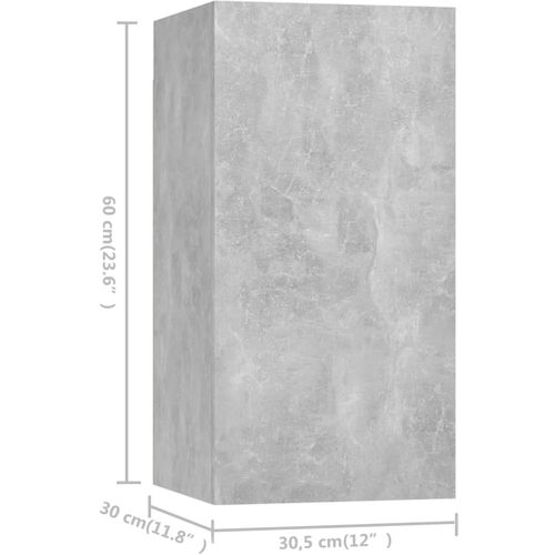 TV ormarići 7 kom siva boja betona 30,5 x 30 x 60 cm od iverice slika 14