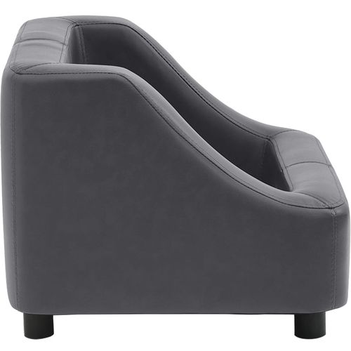 Sofa za pse siva 67 x 52 x 40 cm od umjetne kože slika 19