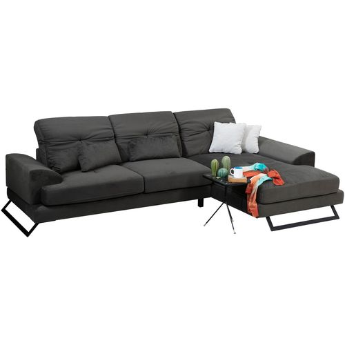 Ugaona Sofa Frido Corner Right (L3+Chl) u Antracit Boji slika 10