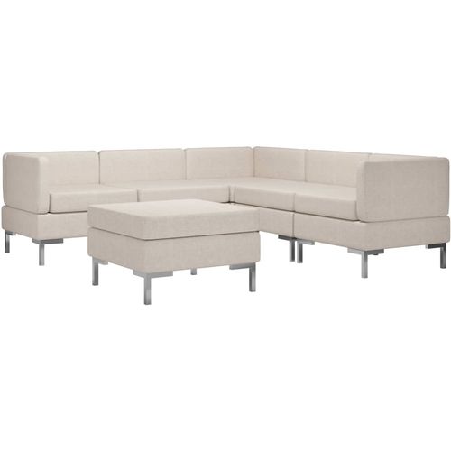 6-dijelni set sofa od tkanine krem slika 23