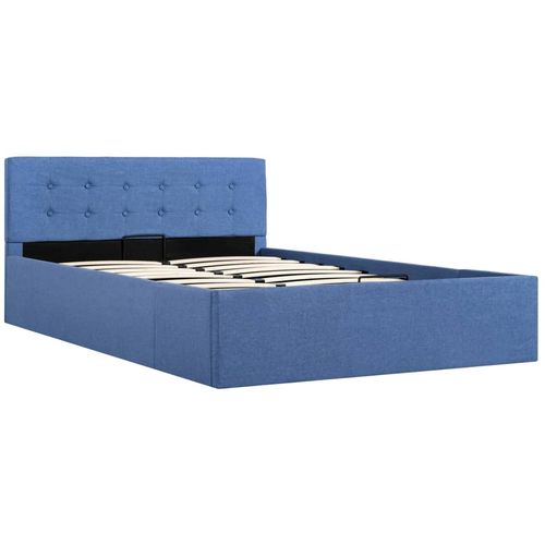 Hidraulični okvir za krevet od tkanine plavi 120 x 200 cm slika 14