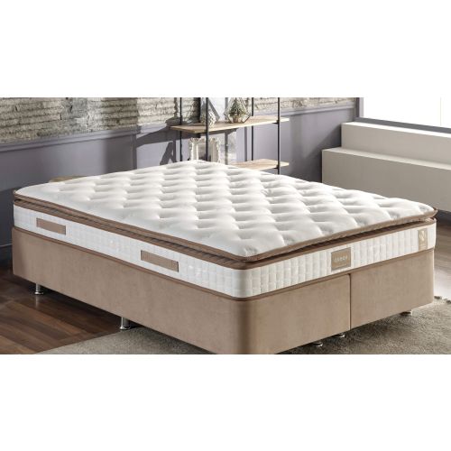 Woody Fashion Madrac, Bijela boja Smeđa, Queen 180x200 cm Double Size Padded Firm Mattress slika 2