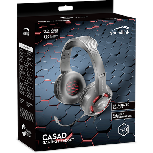 Slušalice SPEEDLINK Casad Gaming, black slika 1