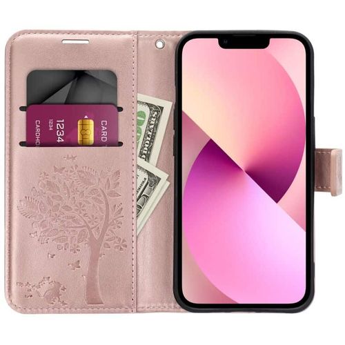 MEZZO Book case za XIAOMI Mi 11 Lite 5G / Mi 11 Lite LTE ( 4G ) / Mi 11 Lite NE tree rose gold slika 4