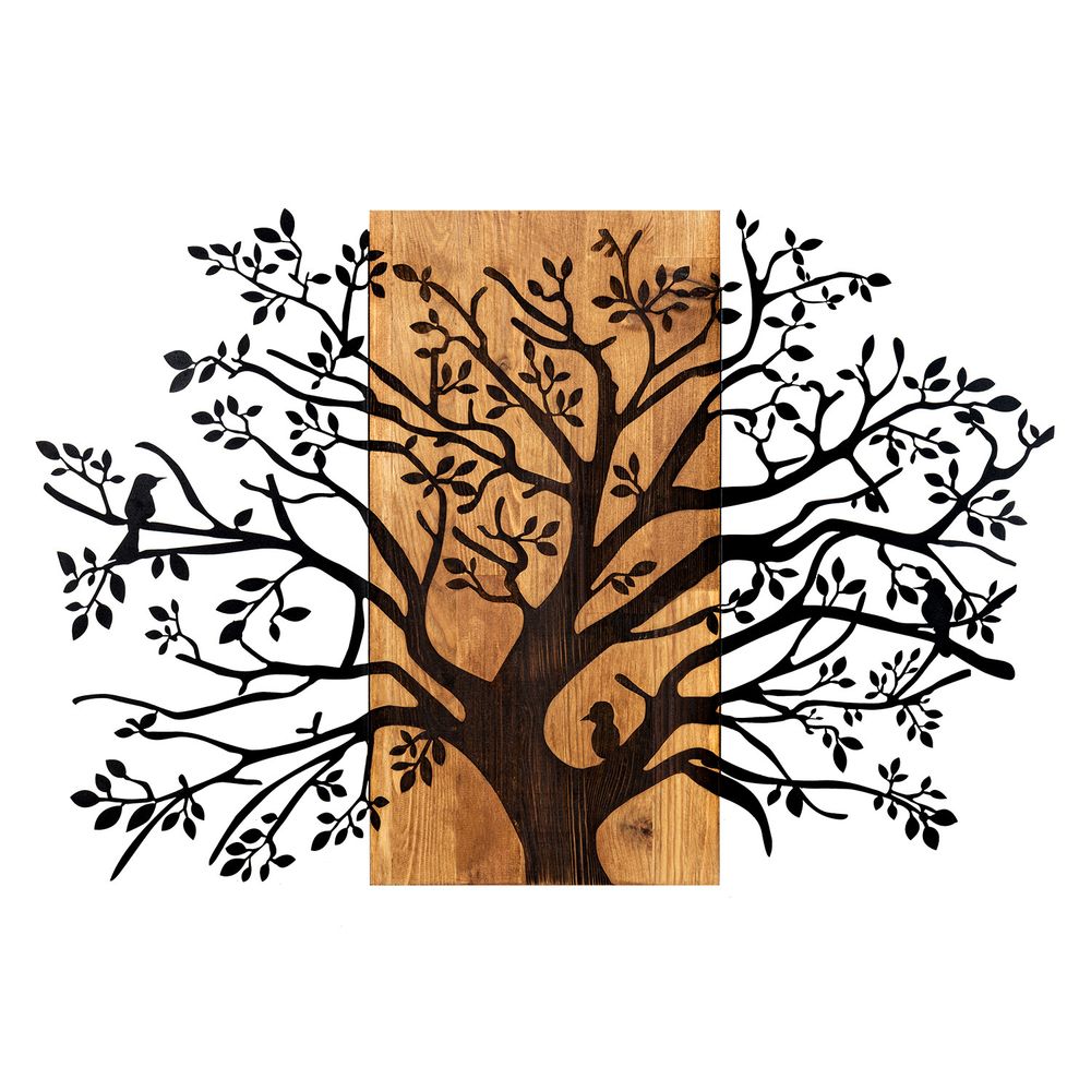 Dekorativni Drveni Zidni Ukras Kavak Black Walnut slika 6