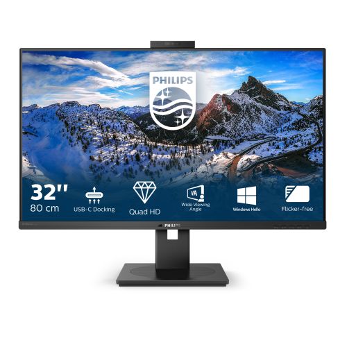 Monitor PHILIPS 326P1H/00 31.5"/IPS/2560x1440/75Hz/4ms GtG/HDMIx2,DP,USB,LAN/pivot,visina/kamera slika 1