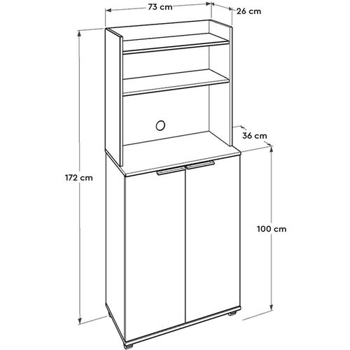 ADR-470-PP-1 White Multi Purpose Cabinet slika 10