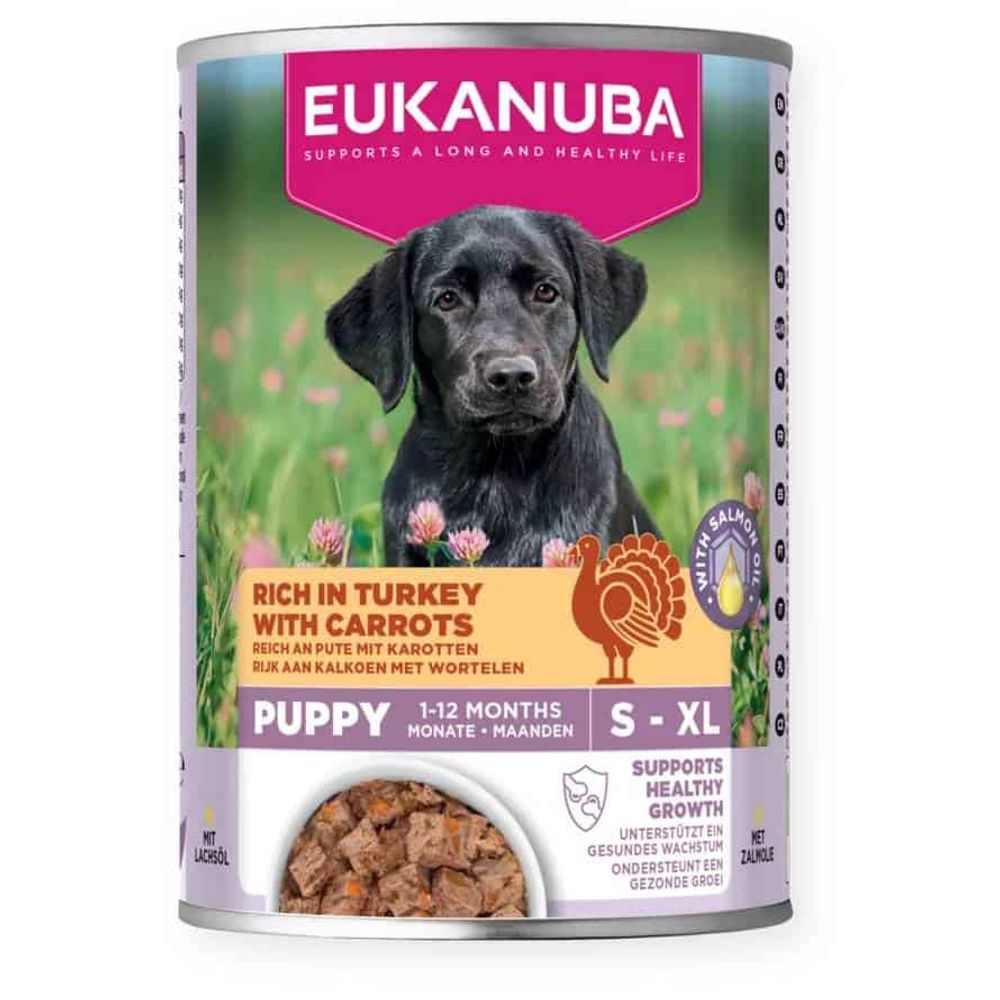 EUKANUBA Puppy konzerva bogata puretinom i mrkvom 400g slika 1