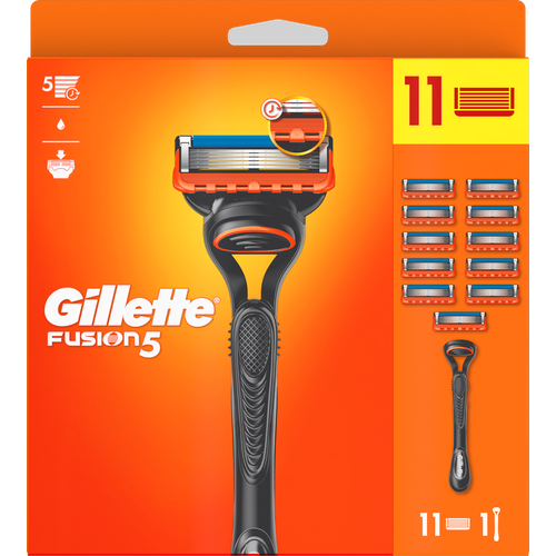 Gillette Fusion5 brijač za muškarce, 1 brijač + 11 zamjenskih britvica slika 1