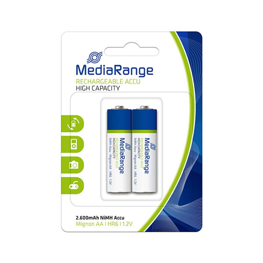MediaRange AA(HR6)1,2V punjive NI-Mh 2600mAh 2kom , MRBAT123 slika 1