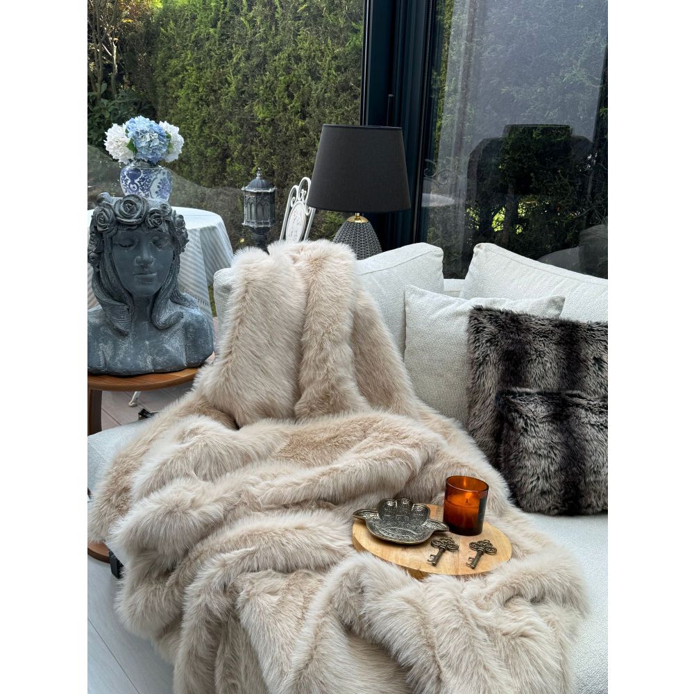 Sofa shawl Lolita 200x75, colour: beige slika 3