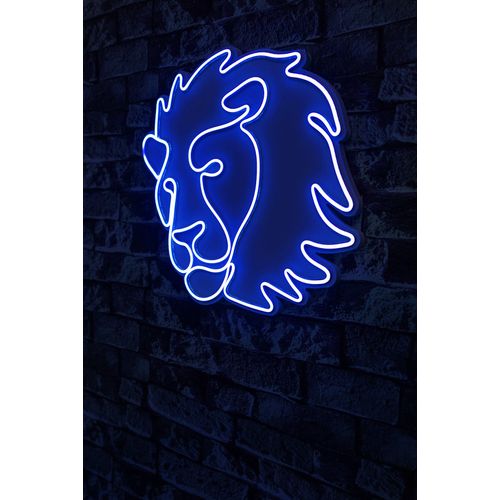 Wallity Ukrasna plastična LED rasvjeta, Lion - Blue slika 1
