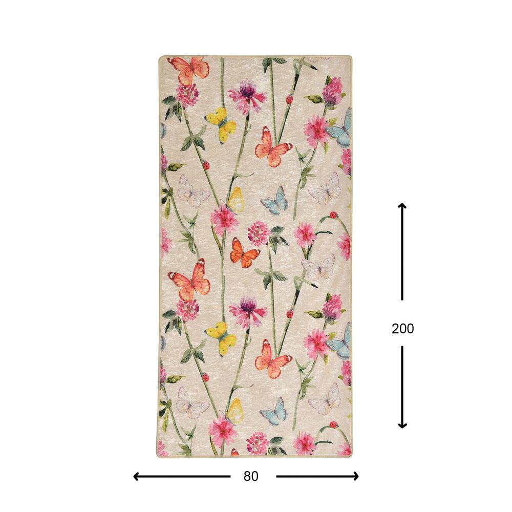 Višebojni Tepih za Dnevni Boravak - Leptir (80 x 200 cm) slika 3