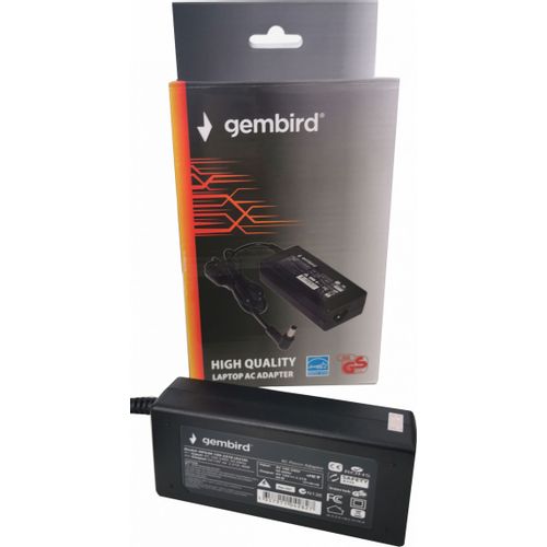 NPA90-190-4740 (AS16) ** Gembird punjac za laptop 90W-19V-4.74A, 5.5x2.5mm black (908) slika 1