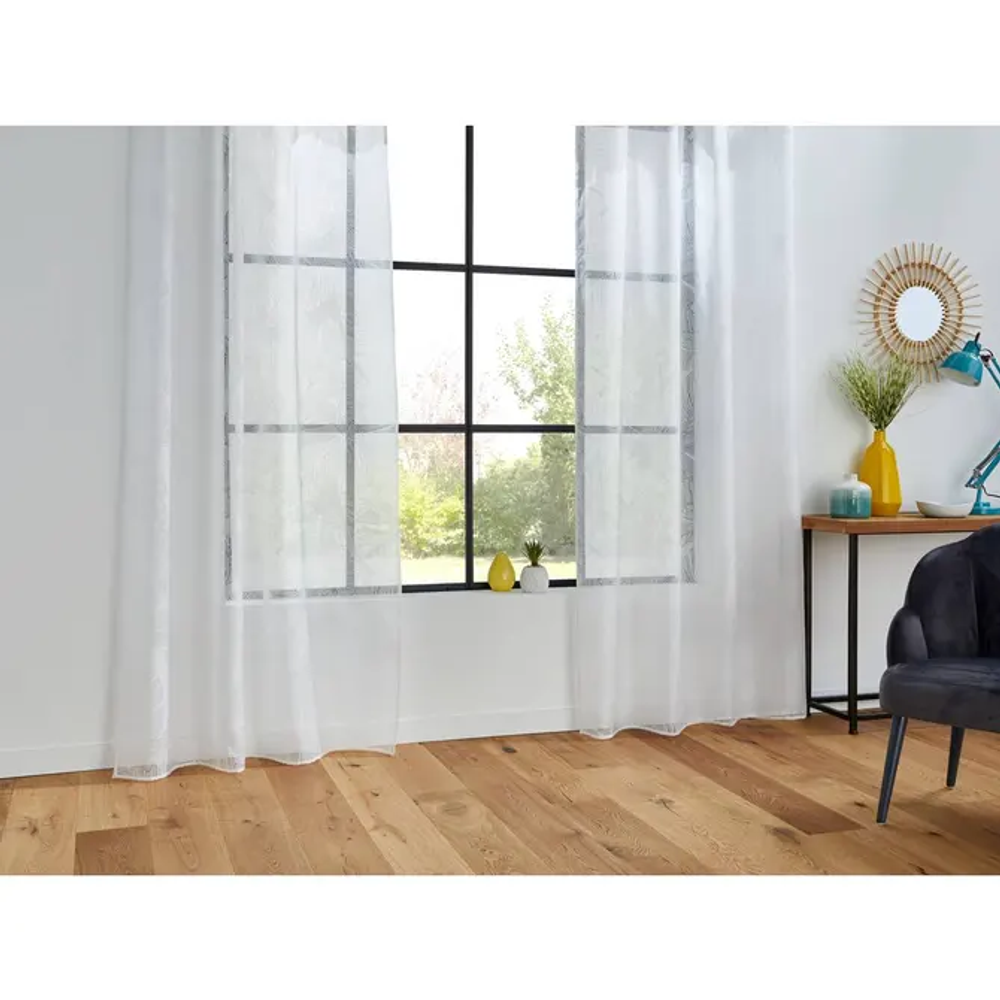 Atmosphera zavjesa leaf 140x240cm pes bijela slika 4