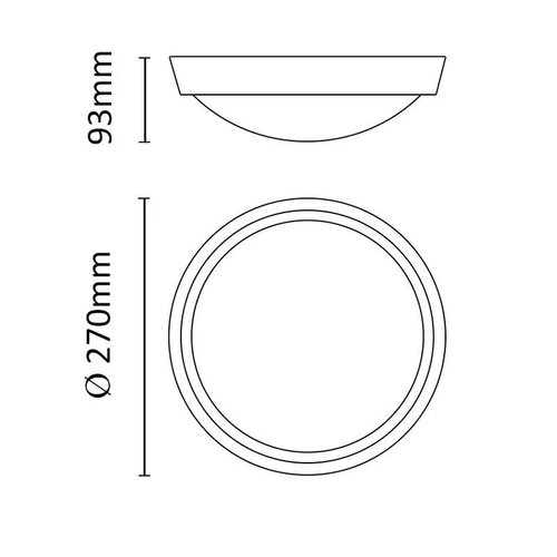 LED stropna svjetiljka, 24W, IP65, 4000K, 1800lm slika 3