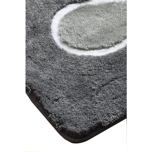 Flower - Grey Multicolor Acrylic Bathmat Set (3 Pieces) slika 4