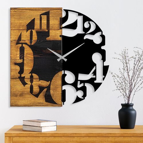 Wallity Ukrasni drveni zidni sat, Wooden Clock 3 slika 1