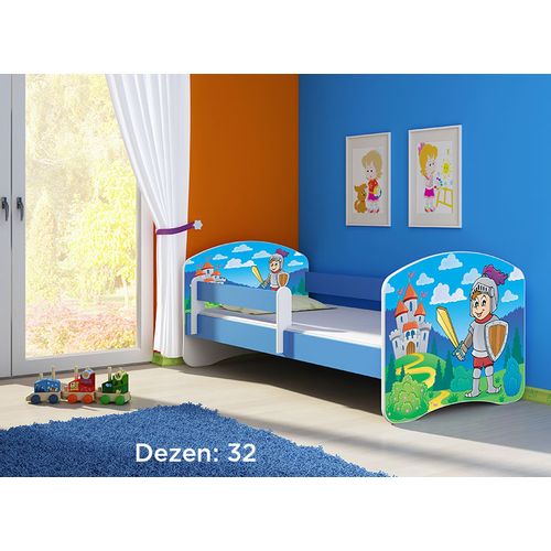 Deciji krevet ACMA II 160x80 + dusek 6 cm BLUE32 slika 1