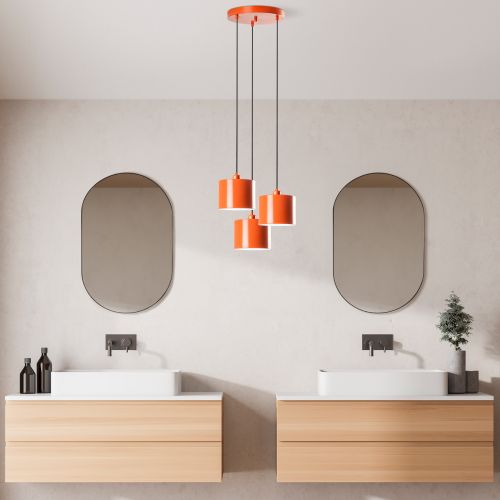 Duz - 195Orange - 3 Orange Chandelier slika 2