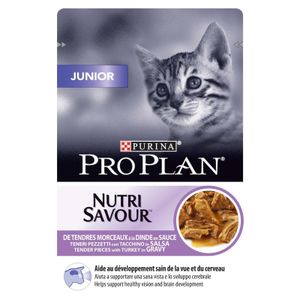 PRO PLAN Junior Nutrisavour ,nježni komadići s puretinom u umaku, 26x85g