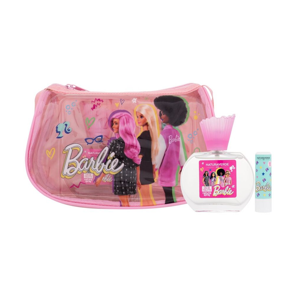 Naturaverde Kids Barbie Dječiji poklon set (balzam za usne + EDT 50ml + torbica) slika 2
