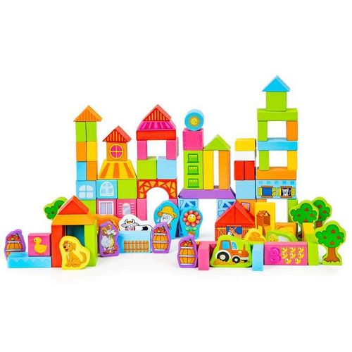 Eco Toys Edukativne Kocke 100Kom - Farma slika 3