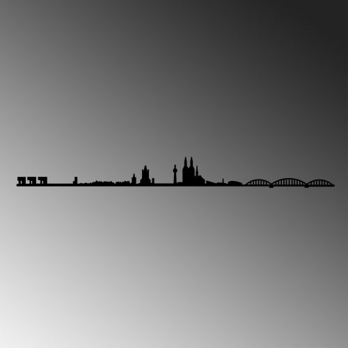 Wallity Metalna zidna dekoracija, Cologne Skyline slika 5