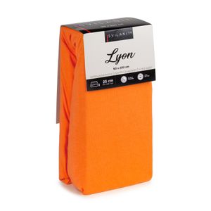 Pamučna plahta s gumicom Svilanit Lyon orange 140x200 cm