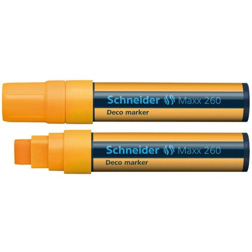Flomaster Schneider, Deco Marker Maxx 260, tekuća kreda,  2-15 mm, narančasti slika 1