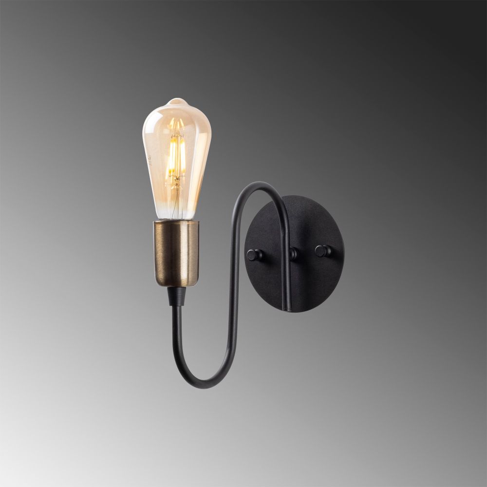 Firat - 11520 Crna Antikna Zidna Lampa slika 3