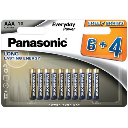 PANASONIC baterije LR03EPS/10BW-AAA 10 kom 6+4F Alkalne Every Day slika 1