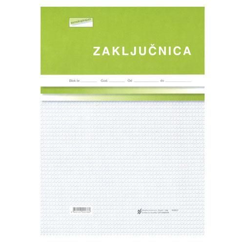 I-53/A-NCR ZAKLJUČNICA; Blok 100 listova, 21 x 29,7 cm slika 2