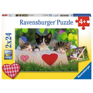 Ravensburger Puzzle Uspavani Mačići 2x24 Komada