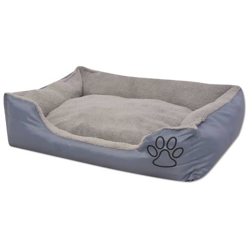 Krevet za pse s podstavljenim jastukom veličina S sivi slika 27