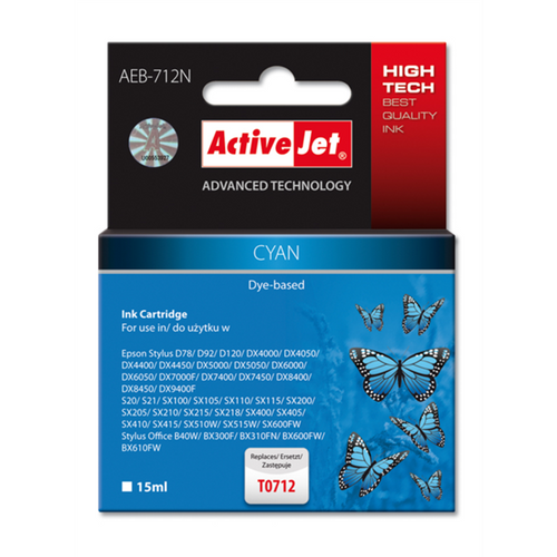 ActiveJet cijan tinta za Epson T0712 slika 1