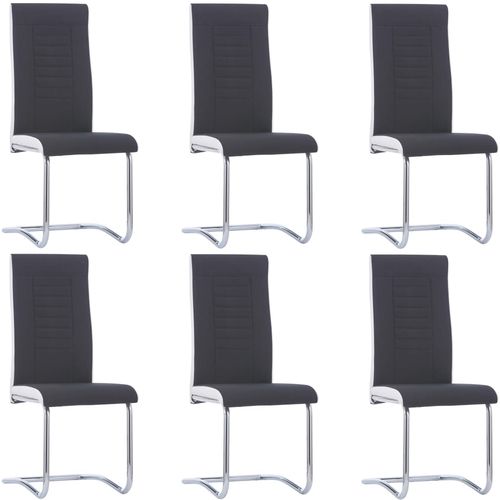 Konzolne blagovaonske stolice od tkanine 6 kom crne slika 9