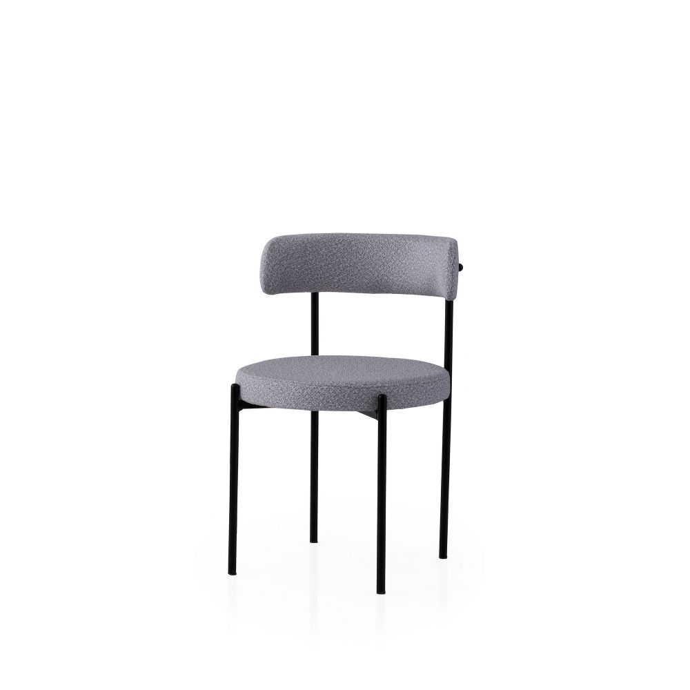 Gını - 4013 V2 Crni i Tamno Sivi Set Stolica (2 Komada) slika 2