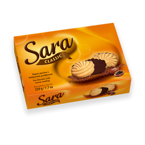 Kraš Sara Classic čajno pecivo s kakaovim preljevom 220 g