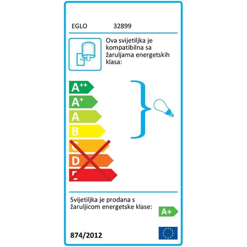 Eglo Riga 5 vanjska zidna/2, led, gu10, 2x3w, sa senzorom, čelik/antracit   slika 2