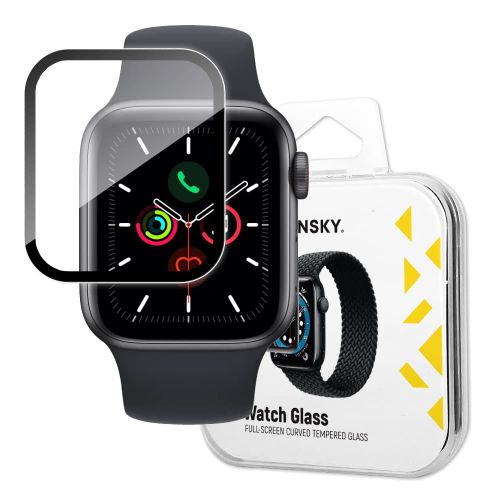 Wozinsky Watch Glass Hybrid Glass za Apple Watch 6 40 mm / Watch 5 40 mm / Watch 4 40 mm / Watch SE 40 mm crno slika 1