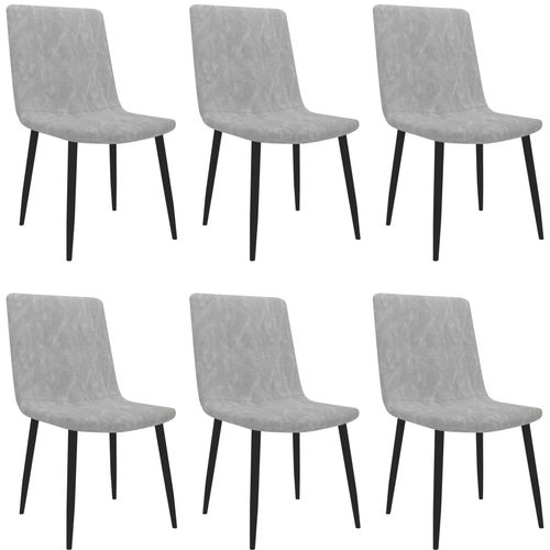 Blagovaonske stolice od umjetne kože 6 kom svjetlosive slika 37
