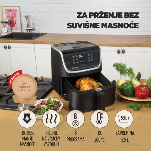 Friteza na Vruć vazduh Rosmarino Infinity XL PRO II - 5,5 L slika 3