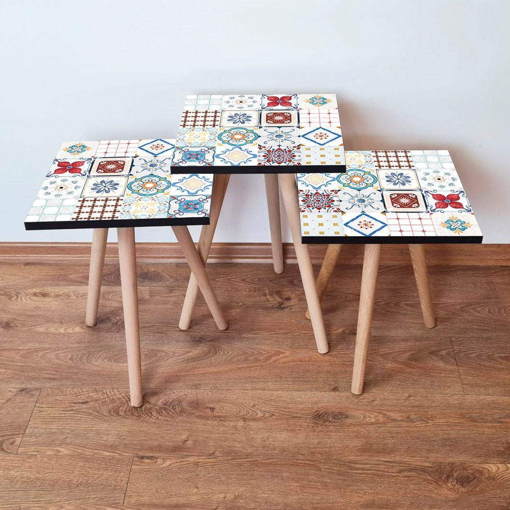 Set Stolića za Ugao (3 Komada) 3Shp398 - Višebojni slika 1